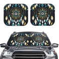 thumbnail image 2 of Vsdgher Boho Dreamcatcher Print Car Windshield Sun Shade, Reflective Sunshade Window Sunshade Sun Visor Protector Fit for Cars,Trucks,SUVs-Small, 2 of 6