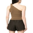 thumbnail image 4 of Women One Shoulder Backless Crop Top Sleeveless Strappy Open Back Cami Tank Tops, 4 of 6