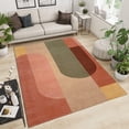 thumbnail image 2 of Boho Colorful Geometric Area Rug, Retro Pink Orange Rectangle Large Printed Rugs, Indoor Non-Slip Kids Rugs Machine Washable Carpet For Bedroom Living Room Front Entrance Floor Decor, 2 of 7