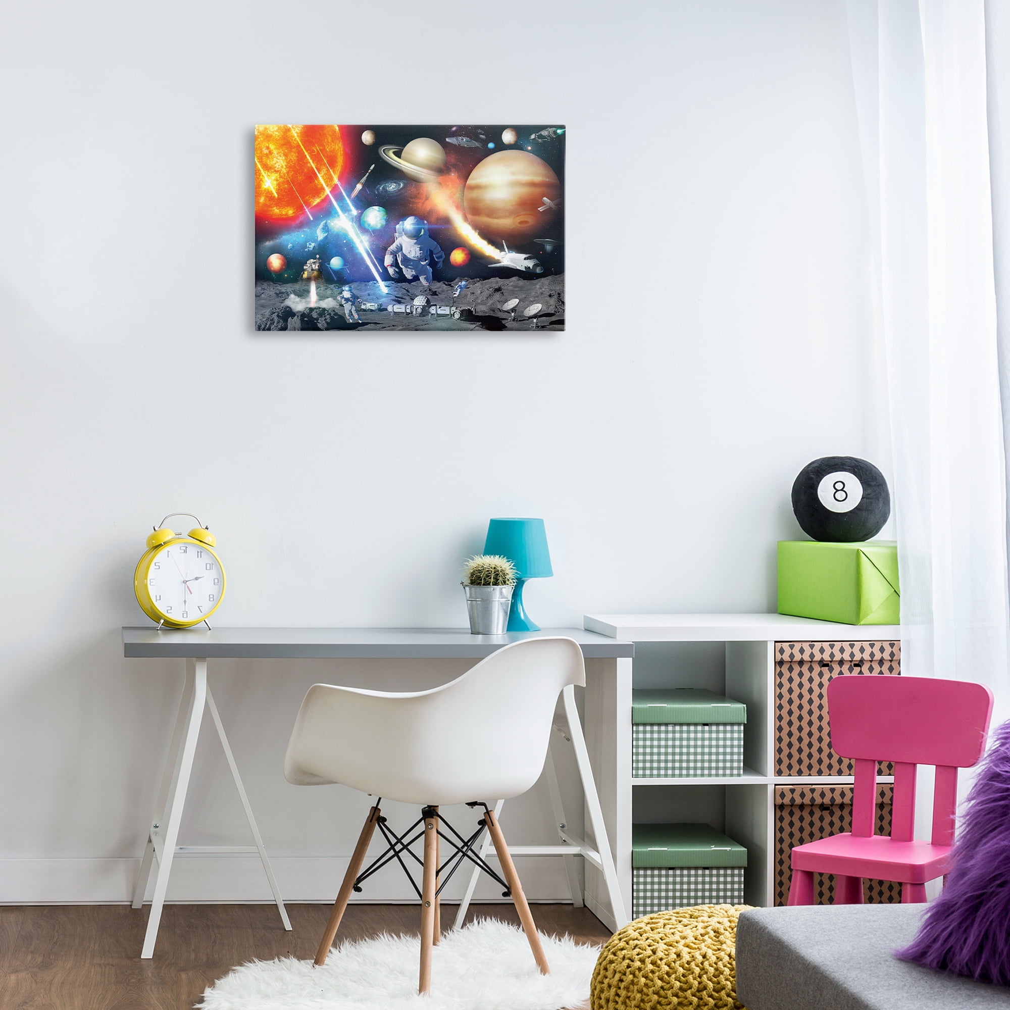 Stupell Industries Space & Astronauts Collage Astrology & Stars Painting Wrapped Canvas Art Print Wall Art, 24 x 16