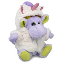 DolliBu Sitting Purple Moose Unicorn Plush Stuffed Animal Toy with Scarf - Super Soft Moosecorn Dress Up with Removable Unicorn Plush Outfit, Cute Fantasy Gift - 12 Inches