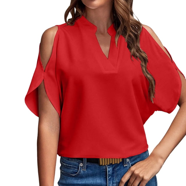 Cathalem T-Shirts Femmes Graphique Manches Courtes Blouse Tops,RD1 L