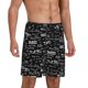 thumbnail image 2 of Balery Travel The World Pantalones cortos de pijama de punto de algodón para hombre con cinturilla y bolsillos-Large, 2 of 6