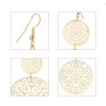 thumbnail image 1 of facefd 1 Paire Boucles d'Oreilles Pendantes Rondes Creuses Boucles d'Oreilles Femmes Fleurs Boucles d'Oreilles Pendantes Rondes Boucles d'Oreilles à Crochet, 1 of 9