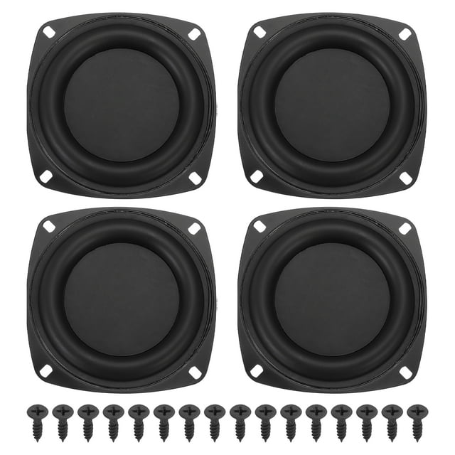 Uxcell 2 Pcs Radiateur Passif 3 Pouces Membrane de Caisson de Basses pour Remplacement de Haut-Parleur