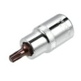 thumbnail image 1 of Uxcell 2.17'' Longitud 1/2-Pulgada Drive Torx Bit Sockets Acero S2 Tonalidad Plateada 1pcs T35 x 1/2", 1 of 4