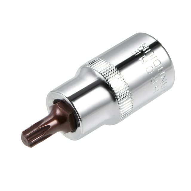 Uxcell 2.17'' Longitud 1/2-Pulgada Drive Torx Bit Sockets Acero S2 Tonalidad Plateada 1pcs T35 x 1/2"
