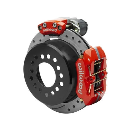 Wilwood 140-16141-DR Dynapro Low-Profile Rear 11" EPB Big Brake Kit, Drilled, Red, Compatible with Big Ford 2.36" Offset