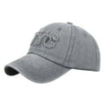 thumbnail image 1 of Men's Washed Three Embroidery Baseball Cap Do Baseball Bat Couple Hat, 1 of 3