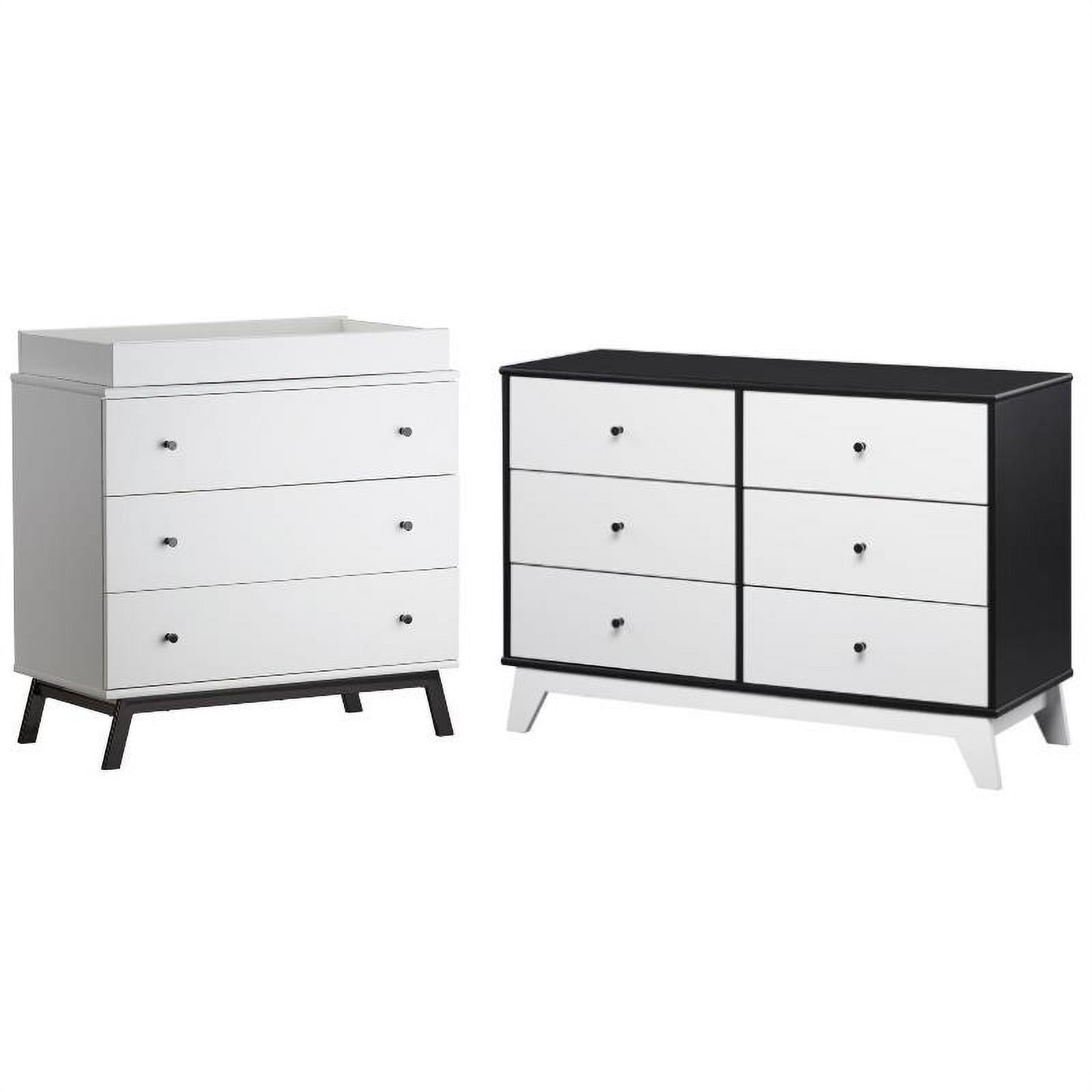 Home Square 2Piece Set with 3 Drawer Changing Table & 6 Drawer Dresser
