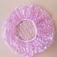 thumbnail image 4 of 6 Pcs Shower Caps, Waterproof Bath Caps Plastic Disposable Shower Caps Elastic Band Bath Hair Caps for Women Kids, 4 of 6