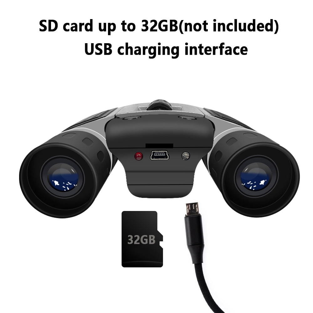 Digital Binoculars with Camera & Video Recording 10x Zoom High Clear CMOS Night Vision Portable Camera Binoculars for Adults