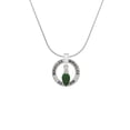 thumbnail image 2 of Delight Jewelry Silvertone Green Christmas Light Miracles Ring Charm Necklace, 18", 2 of 4