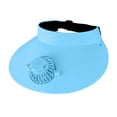 thumbnail image 2 of fenteer Cooling Fan Hat Beach Cap Three Speeds Empty Top Sport Hat for Men Travel Hiking Blue, 2 of 8