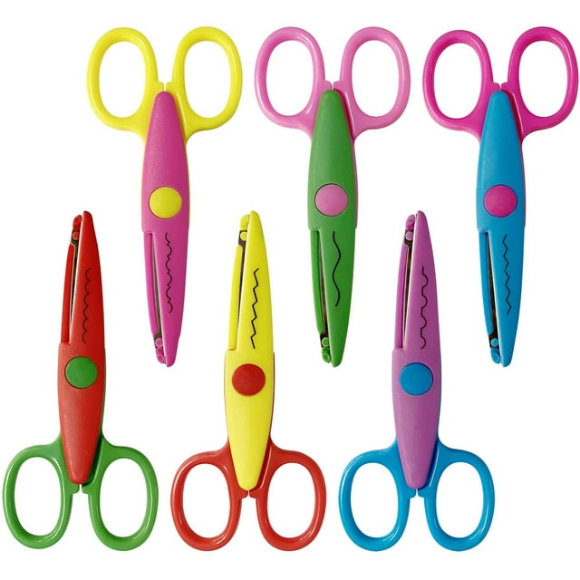 Roofei Preschool Training Scissors,6Pcs Children Safety Scissors Pre-School Training Scissors Safety Scissors Art Craft Scissors