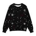 thumbnail image 4 of ITSAME Christmas Sweater for Girls (5-15) Snowflake Polka Dot Print Crewneck Long Sleeve Knit Pullover for Holiday Party Size 13, 4 of 6