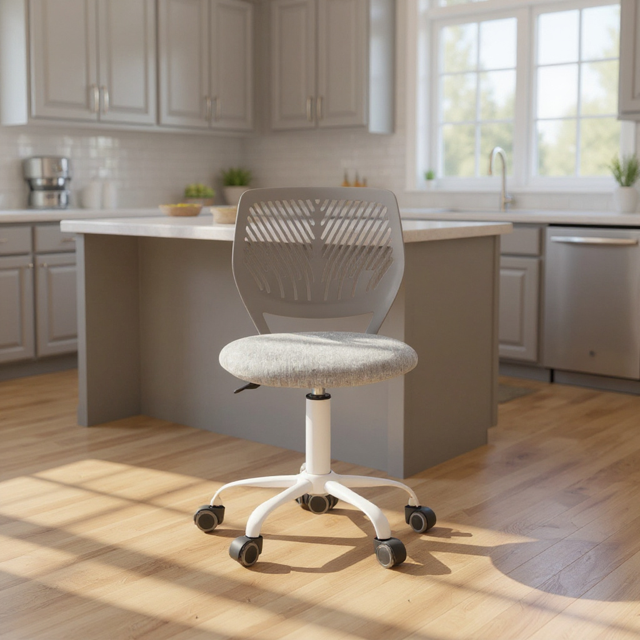 Homy Casa Ergonomic Bar Stool Adjustable Swivel with Height Control and Rolling Base for Kitchen Counter Breakfast Bar and Dining Spaces