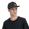 thumbnail image 6 of ZICANCN Letter K America Usa Flag Baseball Caps, Trucker Hats for Men And Women, Adjustable Breathable Flat Caps, Black, 6 of 8