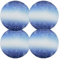 thumbnail image 2 of GZHJMY Blue Christmas Snowflake Round Placemats Set of 6, Non-Slip PVC Table Mats Washable Heat Resistant Place Mats for Kitchen Dining Table Christmas Home Decor, 15.4 Inch Table Mat, 2 of 7