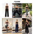 thumbnail image 4 of 3 Pack Women's Wide Leg Pants with Pockets High Waist Loose Sweatpants Casual Lounge Yoga Workout Palazzo, 4 of 7