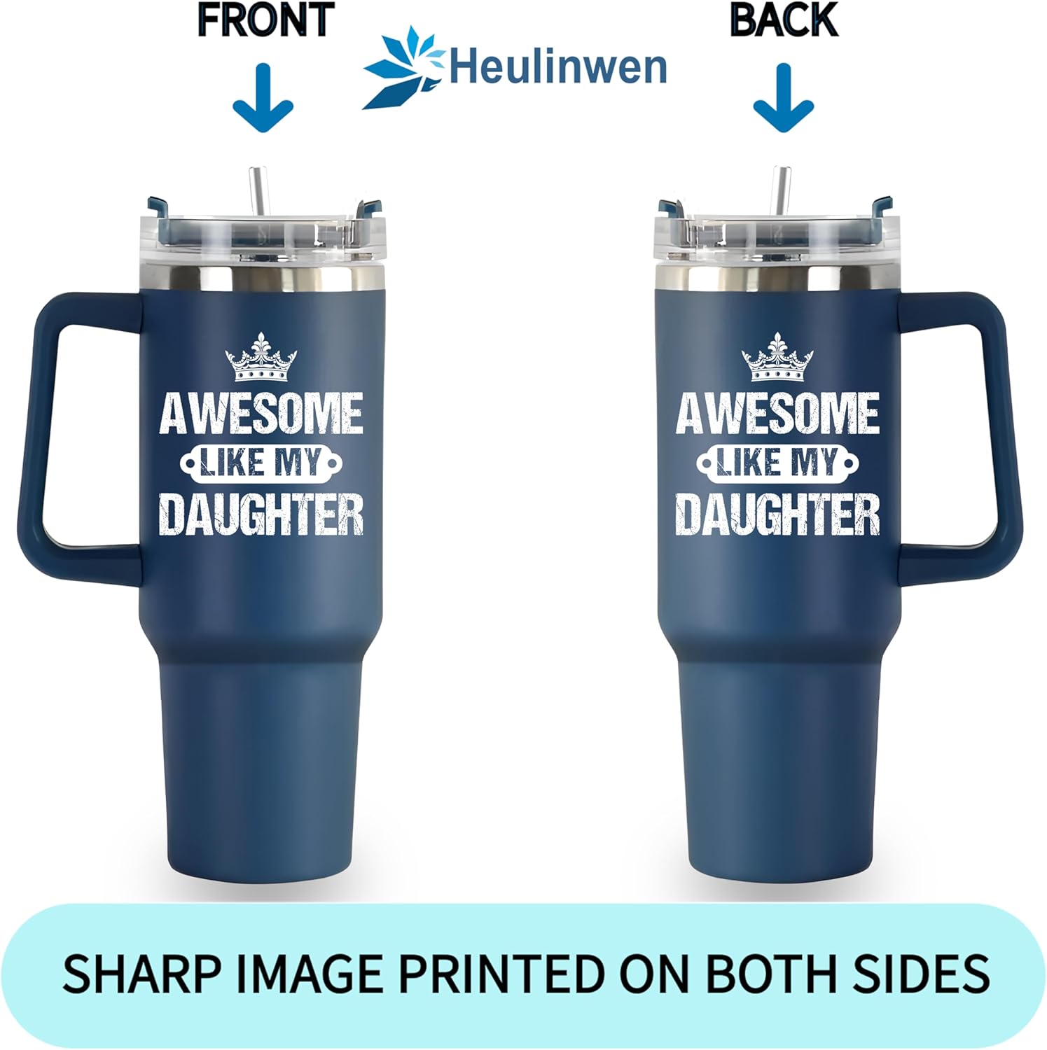 Funny Birthday Gift For Dad From Daughter, Awesome Like My Daughter Tumbler 40oz, Christmas Father''s Day Gift For Dad, Father In Law Birthday Gift From Daughter In Law, New Bonus Dad Gift