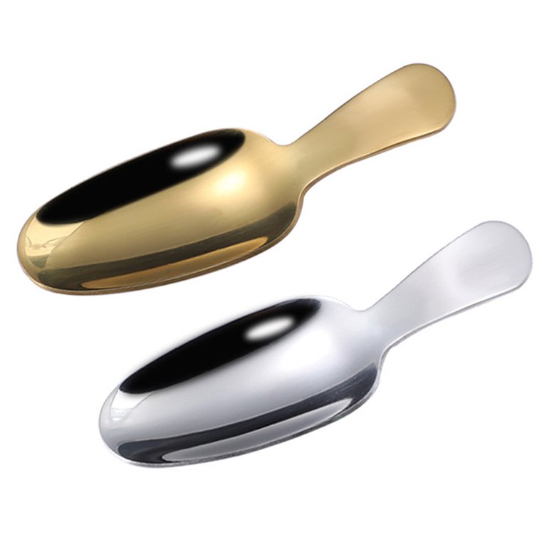 100Pcs/Lot Small Stainless Steel Spoon Mini Coffee Tea Spoon Metal Spice  Sugar Salt Scoop Kids