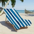 thumbnail image 6 of JeashCHAT Stripe Beach Towel Large Beach Towel Soft Super Absorbent Pool Travel Bath Swimming Camping Towel for Adults Men Women, 55" x 28", 6 of 6