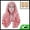Pink, variant on Unique Bargains Lace Front Wigs for Women 24" Black Gradient Brown Long Body Wave with Wig Cap