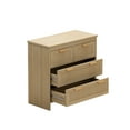 thumbnail image 3 of 31.5"W Dresser, Chest of Drawers with Rattan Decor and Wood Grain Surface, Freestanding Storage Cabinet for Bedroom Living Room Kitchen, Nature Color, 3 of 8