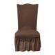 thumbnail image 1 of Fundas elásticas para sillas Jacquard para sillas de boda funda café oscuro Zulema Cubierta de sillas de comedor elástica, 1 of 8