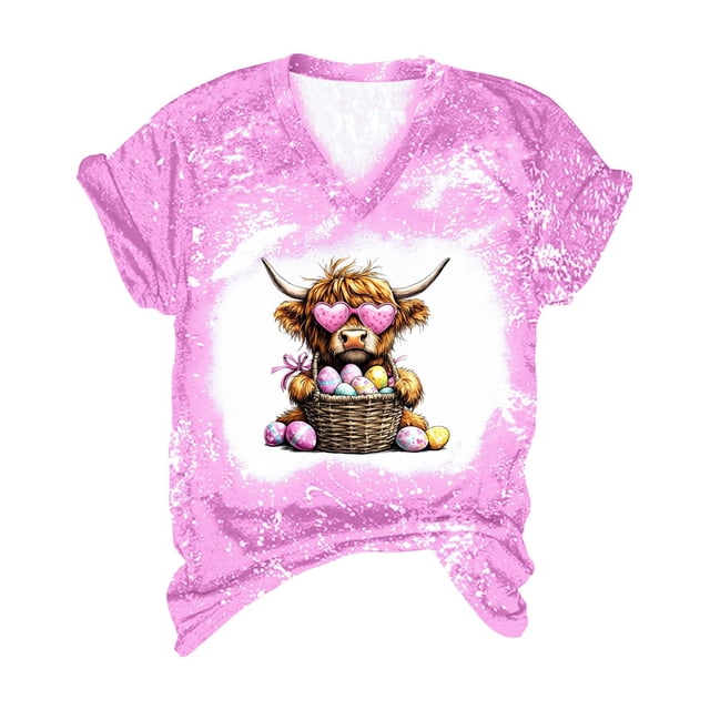 Camiseta de Cuello Redondo de Manga Corta de la Mujer, Top de Moda para Invierno Y Primavera Impresa de Navidad Casual 3/4
