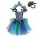 thumbnail image 3 of Fancy Peacock Feather Girl Pageant Tutu Dress, 3 of 5