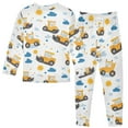 thumbnail image 2 of joogoo Cartoon Excavator Trucks-h5 2 Piece Long Sleeve Tee and Pants Cotton Pajama Set 3T, 2 of 7