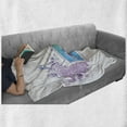 thumbnail image 6 of Hipster Soft Flannel Fleece Throw Blanket, Audio Cassette Tape with Line Art Floral Musical Old Fashion Melody Print, Cozy Plush for Indoor and Outdoor Use, 50" x 60", Blue Mint Purple, by Ambesonne, 6 of 6