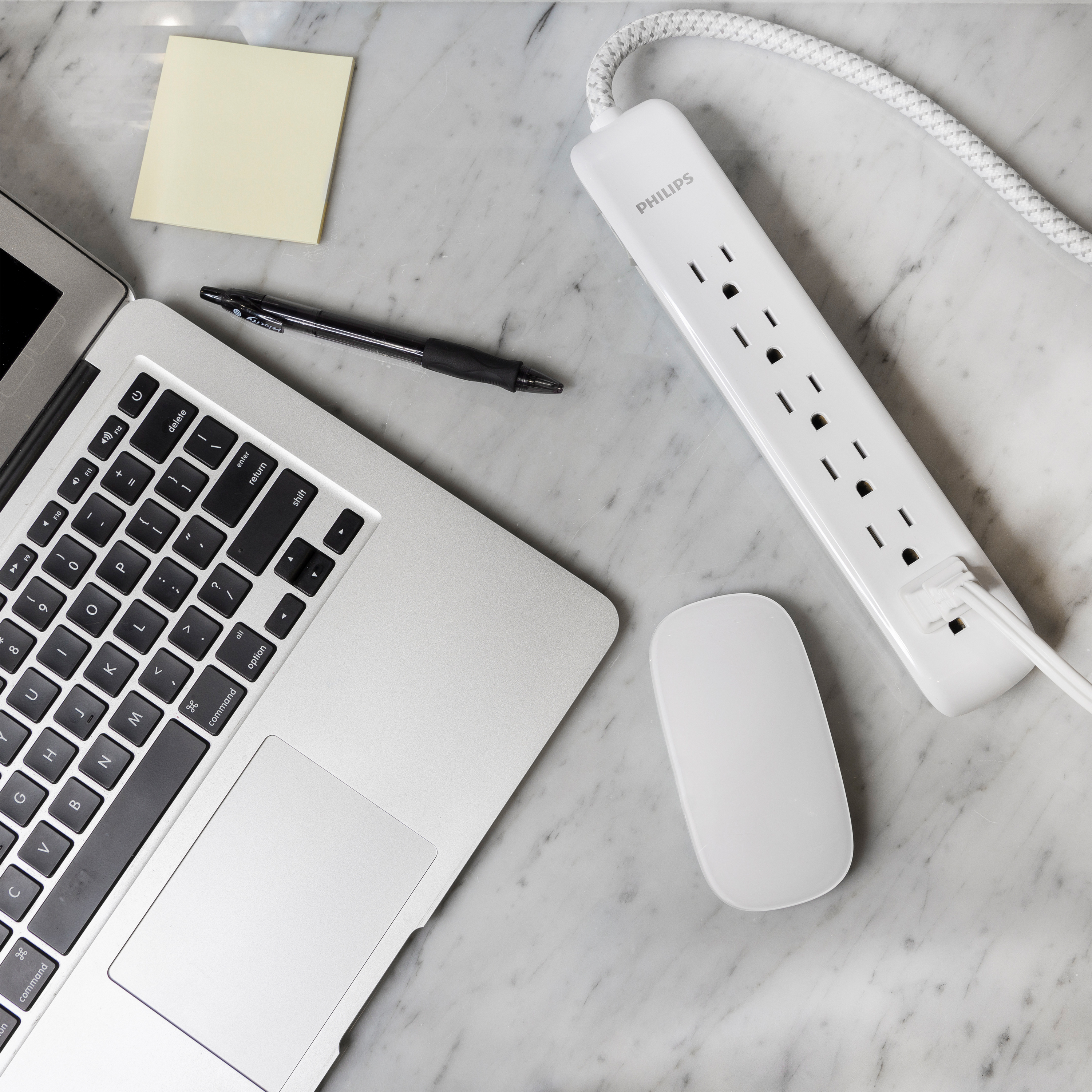 Philips 10 ft. 6-Outlet Surge Protector Power Strip, White photo 4