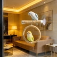thumbnail image 5 of Klon Suction Cup Bird Swing Comfortable Grip Parrot Play Stand With Linen Rope Easy To Assemble Small Bird Swing, 5 of 5