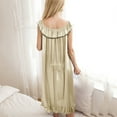 thumbnail image 6 of Fewfanhot Women's Spring Summer Ice Silk Nightdress - Sleeveless Design With Delicate Lace Lightweight Homewear, 6 of 8