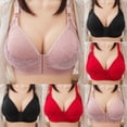 thumbnail image 2 of Awaityou Women Lace Patchwork Bra Wire Free Underwear One-Piece Bra Everyday Underwearpangjing, 2 of 4