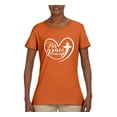 thumbnail image 2 of Wild Bobby His Grace Is Enough Heart Inspirational/Christian Women Graphic Tee, Orange, X-Large, 2 of 5