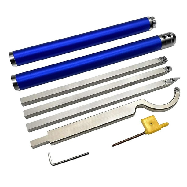 8x Carbide Wood Lathe Tools Turning Tool Set Woodworking