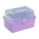 thumbnail image 5 of Caja de almacenamiento para el hogar, contenedor de almacenamiento para escritorio, multiusos de 3 capas con compartimentos para la oficina. Violeta, 5 of 9