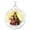 White Gold, variant on Our Lady of Mount Carmel Religious Medal Oval - 2/3 X 3/4 inch Size of Nickel, Solid 14K White Gold