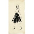 thumbnail image 2 of Wang, Melissa 11x18 Black Ornate Wood Framed with Double Matting Museum Art Print Titled - Fashion Glimpse V, 2 of 4