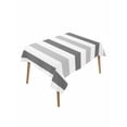 thumbnail image 2 of Grey Striped Tablecloth Rectangle Table Cloth 60x84, Waterproof Outdoor Table Cloth Covers Decorative Table Protector, Minimalist Farmhouse Stripe Washable Table Cover for Kitchen Dinning Party, 2 of 8