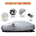 thumbnail image 3 of Sedan Car Cover Waterproof All Weather Outdoor Car Cover Protection Windproof Full Car Cover Universal(4.4*1.8*1.6M), 3 of 7