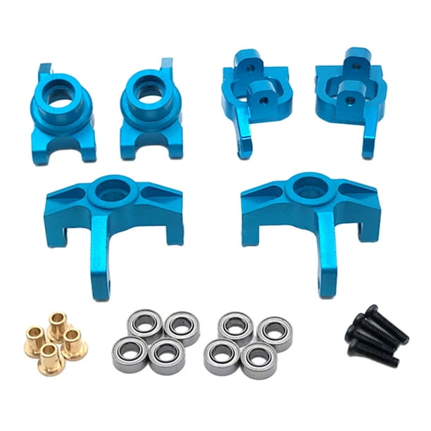 Vogacara RCGOFFLOW 6 piezas de aleación de aluminio pesos pesados C Hubs para 1/14 bloques de ruedas Wltoys 144010 RC pieza de coche RC Kits de construcción modelo Azul