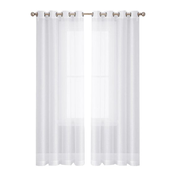1PC Modern Simple Pure Color Translucidus Thin Gauze Curtain Home Decor Window Valance