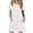 DT-White, variant on DailyTrove Women's Pocketed Solid Color T-Shirt Dress, Short Sleeve, Casual Lounge & Errands Wear, Lightweight Cotton Blend