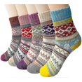 thumbnail image 1 of Calcetines térmicos KAIYANG para mujer 3 pares lana gruesos y cálidos 36-39, 1 of 5