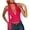 Hot Pink, variant on HUITKMM Shirt Women Women's Sleeveless Low Cut Backless Hollow Out Strap T Shirt Casual Summer Tops Fashion Streetwear Basic Tee